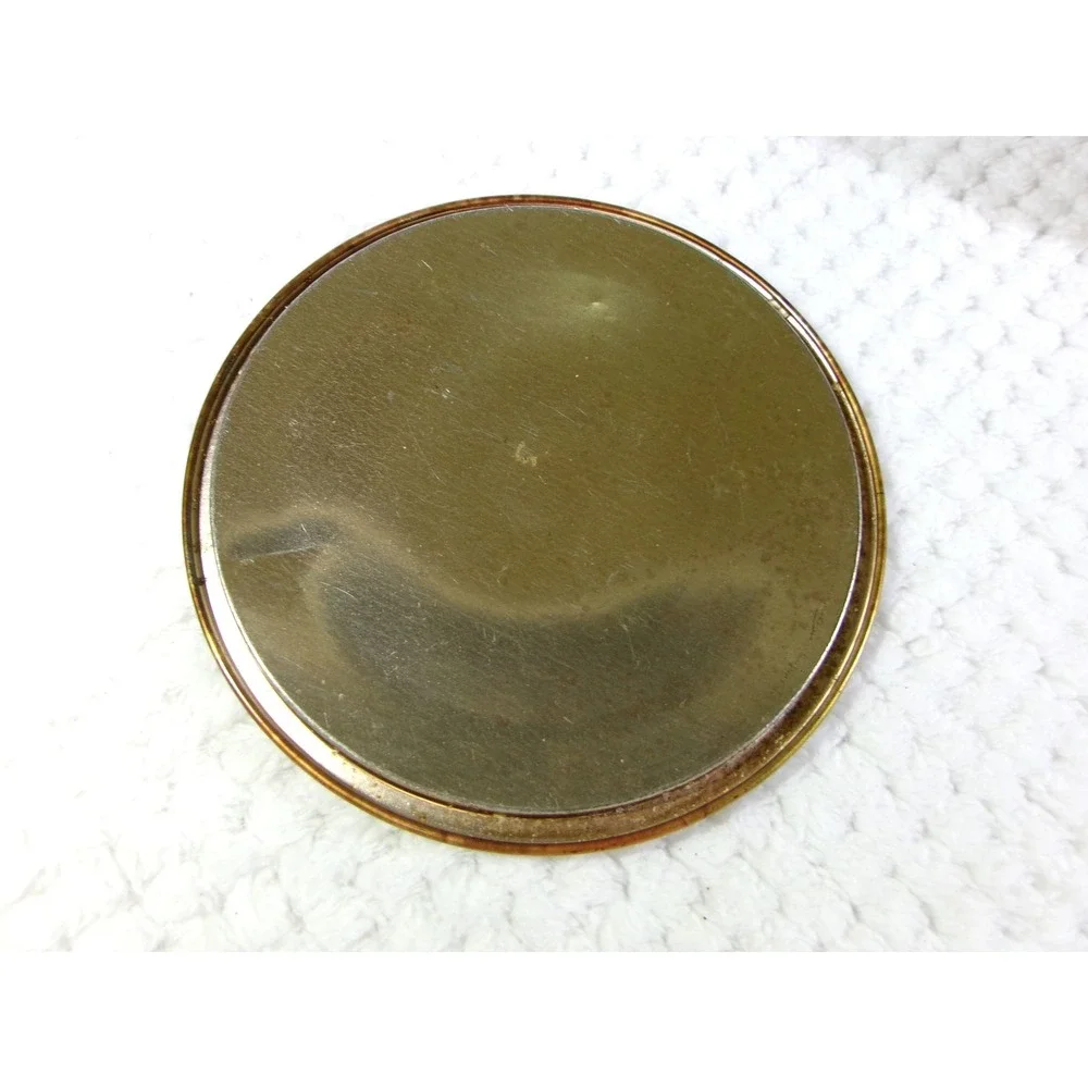 Fricke & Nacke‎ Tin Canister Brass Tone Vintage Greek Roman Figures